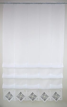 florentina Cliprollo anthrazit grau mit Höhe 170cm (ungerafft) | Breite der Gardine frei wählbar in 16cm Schritten | Gardine 