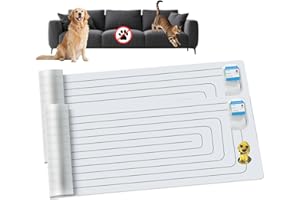 PAPARELA Scat Shock Mat for Dogs and Cats Indoor, Pet Shock Mats for Training Pets, Electric Repellent Mat Keeps Dogs and Cats off Counter, Couch and Sofa, 3 Training Modes (60"x 12" 2 Pieces with Tester)