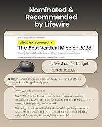 ProtoArc Ergonomic Mouse, EM11 NL Bluetooth