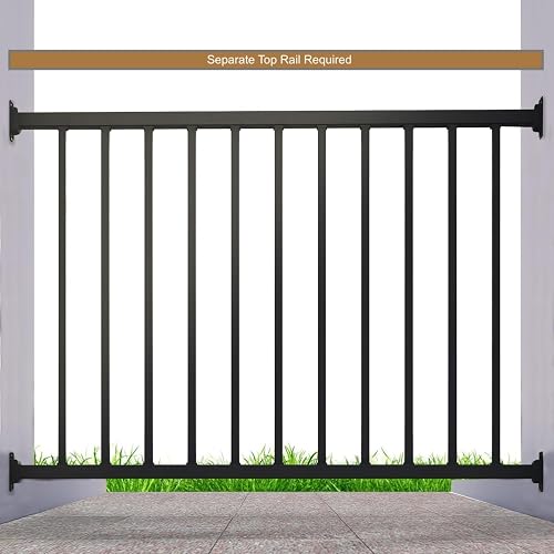 CR Fence & Rail Metal Railing for Deck, Metal Guard Rail Kit with ...