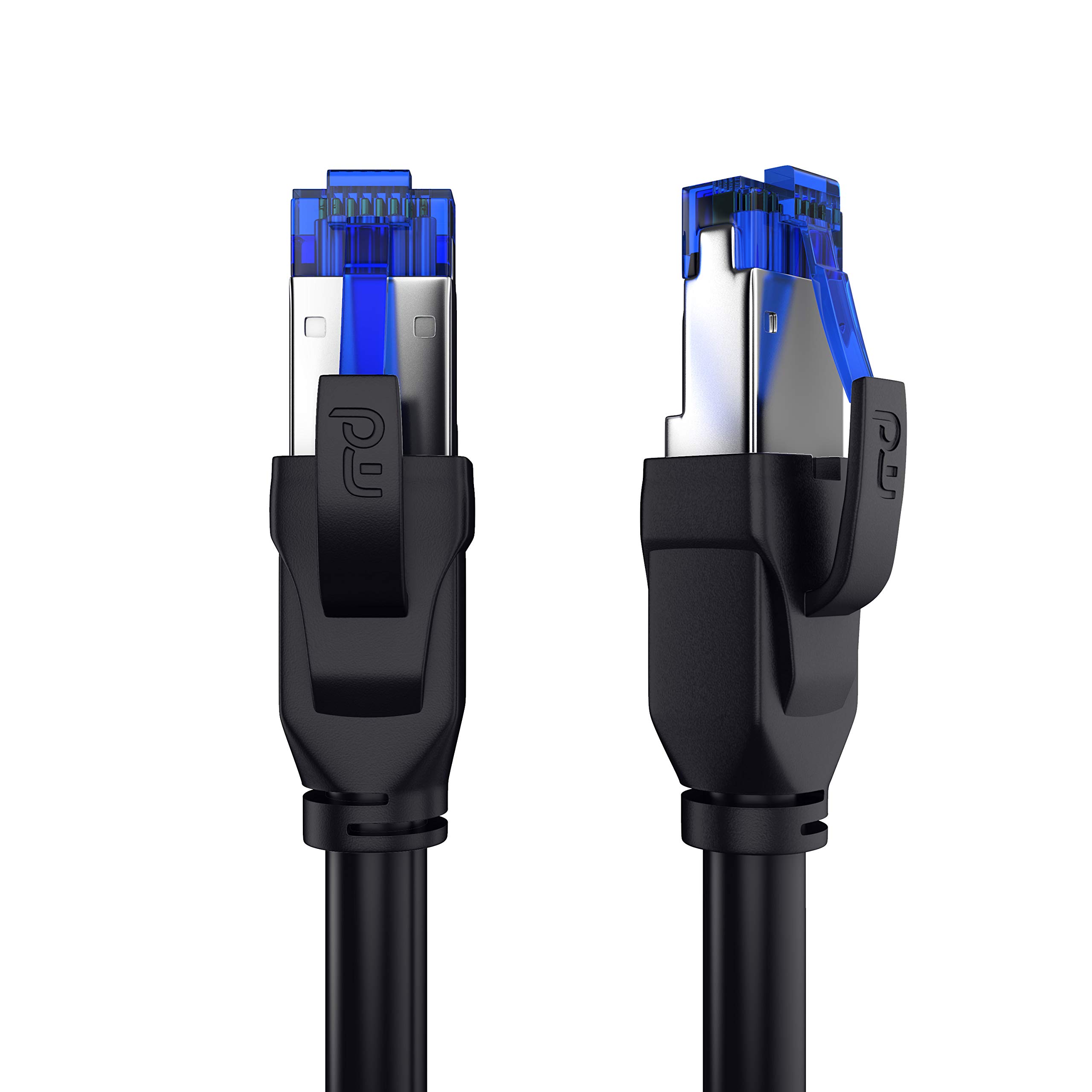 Primewire - Cat 8 Ethernet Cable 3M Round Gigabit Network LAN Cable RJ45, Ethernet Network Lead High Speed 40Gbps 2000Mhz SFTP Patch Cable For PC TV Switch PS5 PS4 Xbox Router Modem Mac Laptop