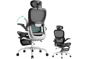 Ergonomic Office Chair,Office Chair with Tilt Function,Mesh Office Chair with Footrest,Ergonomic Chair with Adaptive Backrest