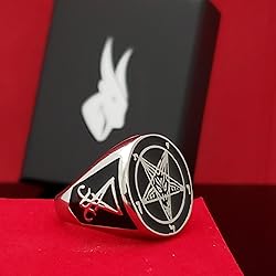 Generic Church of Satan Sigil of Baphomet Ring