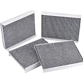 FLTRUCKTOP 4PCS P606555 Cabin Air Filter with Activated Carbon | Compatible with Volvo Truck VN 430 630 670 730 780 VNL 300 430 630 670 760 860 Replaces 20435801,PA4681,AF26405,PA10187,49084