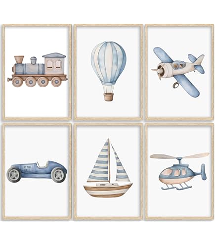 Stampa artistica da parete con aeroplano: illustrazione di aerei