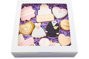 Capkyke 24pcs 9x9x2.5 Inch Pie Boxes White Bakery Boxes Cake Boxes with Window for Pies, Donuts, Cookies, Muffins, Chocolates, Party