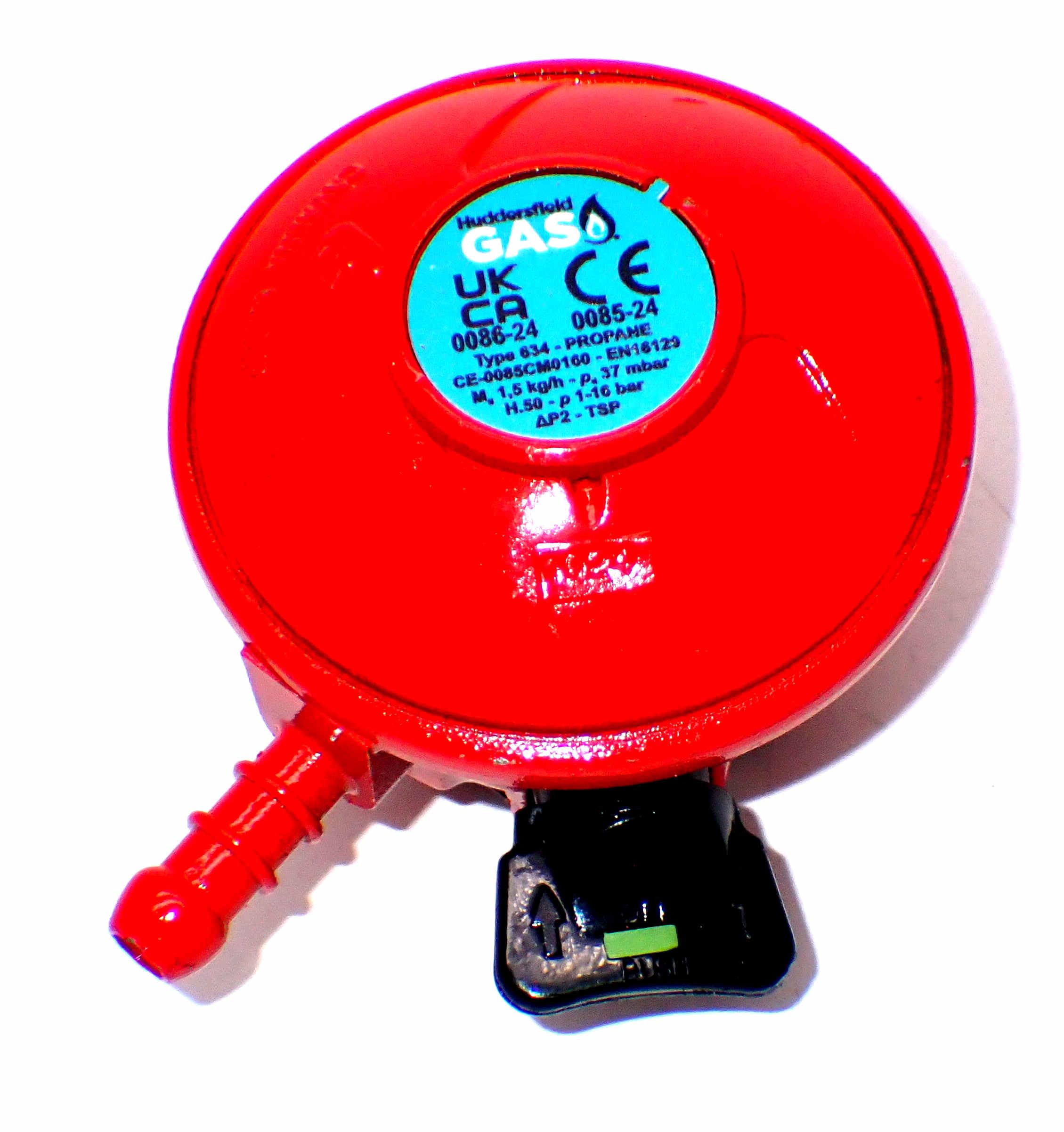 Huddersfield Gas Branded 37mbar 27MM Clip On Patio Gas Regulator