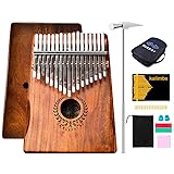Kalimba 17 Tasti Professionale in Legno Massello KOA Thumb/Finger Piano, Portati