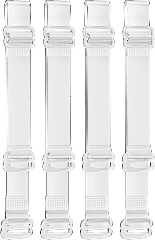 Invisible Clear Bra Strap Non Slip Adjustable Bra Strap Soft 2 Pair Transparent Shoulder Strap 10mm Clear At Amazon Women S Clothing Store