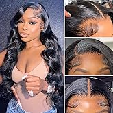 Hedy 220% Density Wear and Go Glueless Wigs Human Hair Pre Plucked Pre Cut HD Lace No Glue Body Wave Lace Closure Wigs for Black Women Glueless with Natural Hairline Beginner Friendly 18 Inch