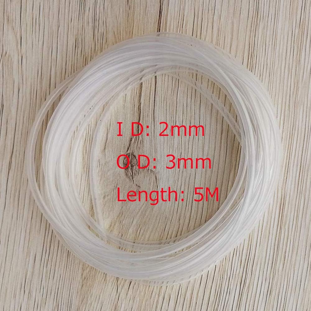 Yesallwas Silicone Tube 2mm X 3mm 5m 16.4ft Flexible Silicone Rubber Tubing Water Air Hose Pipe for Pump Transfer (2mmX3mmX5M) - Image 4