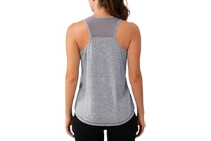 Aeuui Womens Workout Tops Sleeveless Racerback Tank Tops Mesh Yoga Athletic Running Shirts Gym Clothes for Women