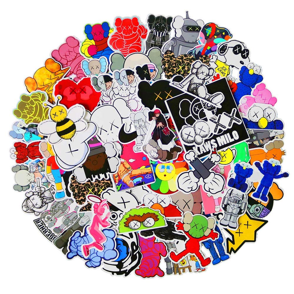 Meet Holiday KAWS Theme Stickers Waterproof Vinyl Scrapbook Stickers