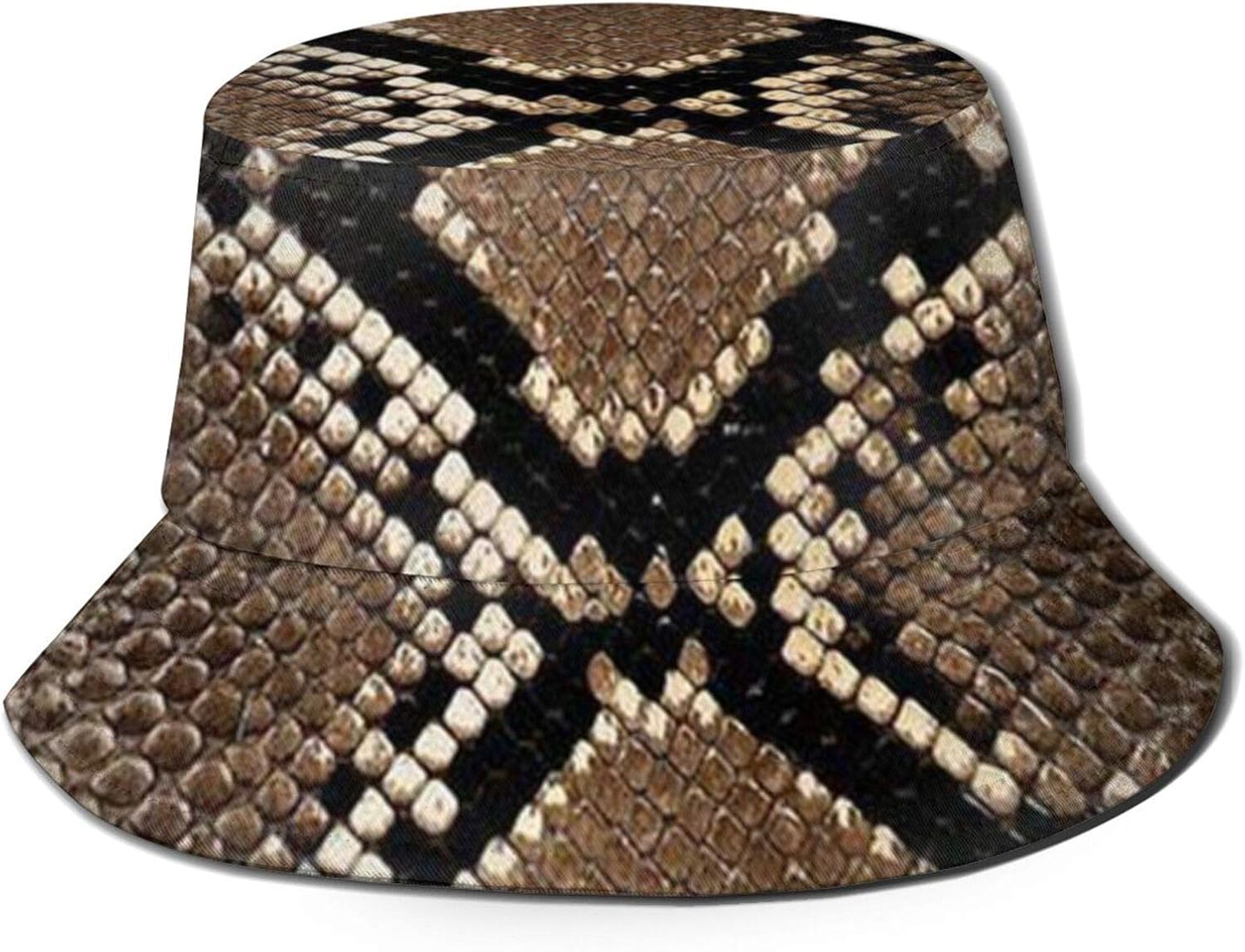 YeapLife Fisherman's Hat Snake Skin Breathable Outdoor Sun Hat Black