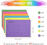 Hoiny 400 Sheets Transparent Sticky Notes 4 Sizes Self-Stick See-Through view 5