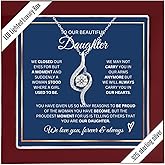 ROMESIA To My Daughter Necklace from Dad, Sterling Silver Daughter Gift