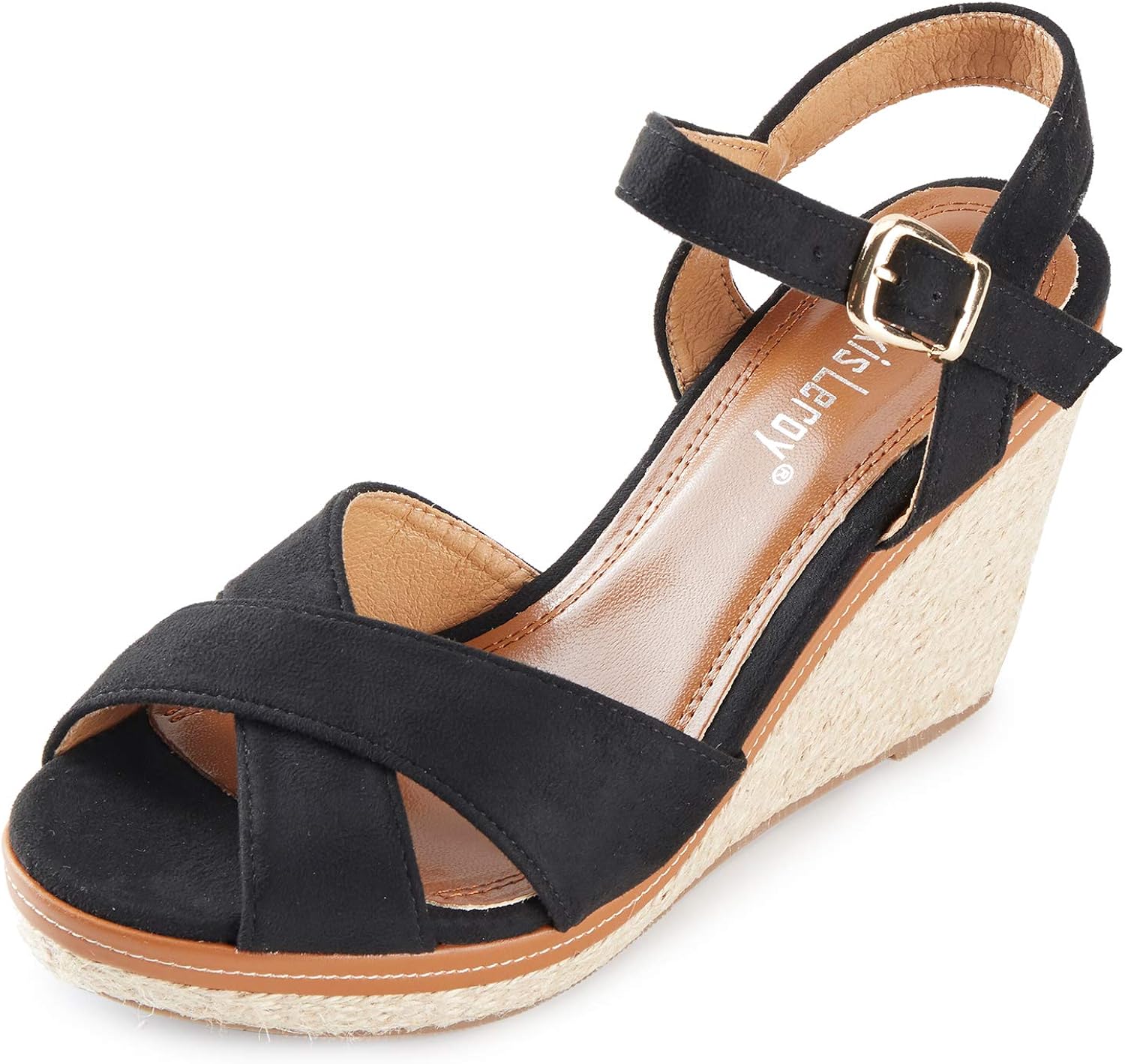 cross strap espadrille wedges