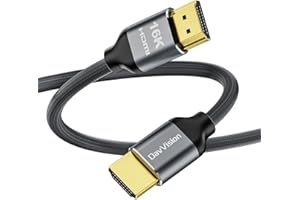 DavVision 16K HDMI 2.2 Cable 96Gbps 6FT, Ultra High Speed 16K@60Hz 8K@120Hz 4K@480Hz HDMI Cable, HDCP 2.3,HDR10,eARC,Lip, VRR