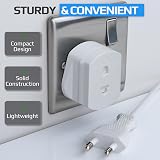 Keple UK 2 Pin to 3 Pin Shaver Toothbrush Adaptor Plug White view 4