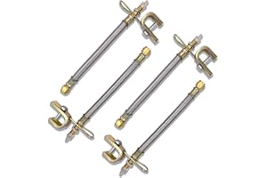 CKAuto 4 pcs 7"/180mm Metal Valve Stem Extenders, Universal Valve Stem Extensions Made of EPDM Rubber, fit for Heavy Vehicles, Silver