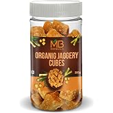 MB Herbals Jaggery Cubes 10.5 oz (300g) &ndash; Natural Sugarcane Sweetener Cubes &ndash; Unrefined Traditional Sweetener &ndash; Ready to Use for Tea, Coffee &amp; Desserts &ndash; Resealable Jar
