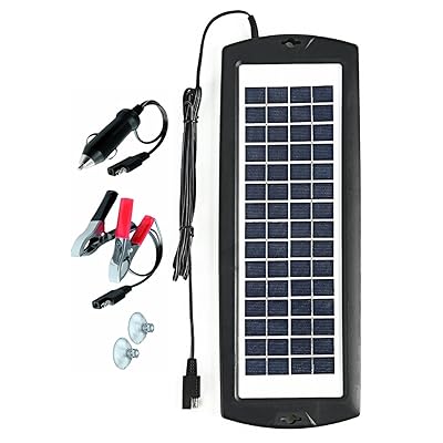 Sunway Solar Car Battery Charger 12V Battery Trickle Charger Maintainer Solar Panel Power Charger Portable Backup For RV Motorcycle Boat Marine Trailer Tractor Powersports ATVs Snowmobile