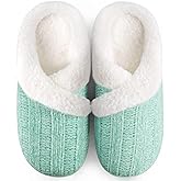 Slippers for Women Fuzzy House Slip on Indoor Outdoor Bedroom Furry Fleece Lined Ladies Comfy Memory Foam Female Home Shoes Anti-Skid Rubber Hard Sole