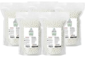Arsuk Biodegradable Airsoft BBS 6mm – White – 0.20g Seamless BB Pellets for Target Practice – Precision 6mm Airsoft BBS with Smooth Finish – Pack of 1K/2K/5K BB Bullets for Consistent Performance