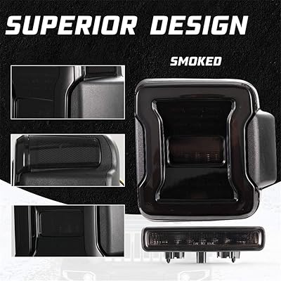 Buy Kiwi Master Smoked Led Tail Lights 3rd Brake Light Set For 18 21 Jeep Wrangler Jl Accessories Third Brake Light High Mount Stop Light Reverse Light Turn Signal Light Black Housing