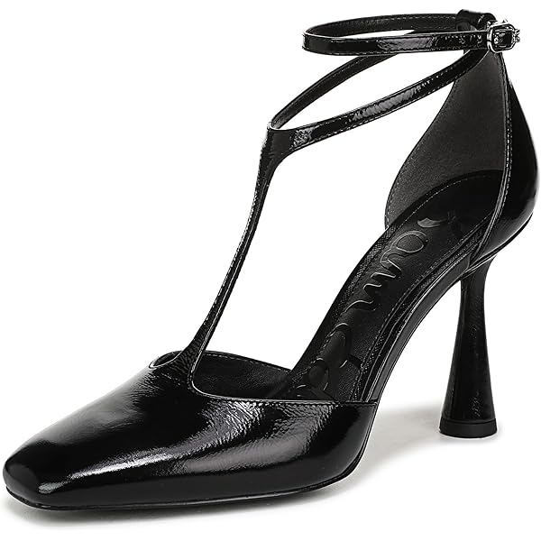 Amazon.com | Sam Edelman Women's Essa Pump, Black Leather, 5 | Pumps