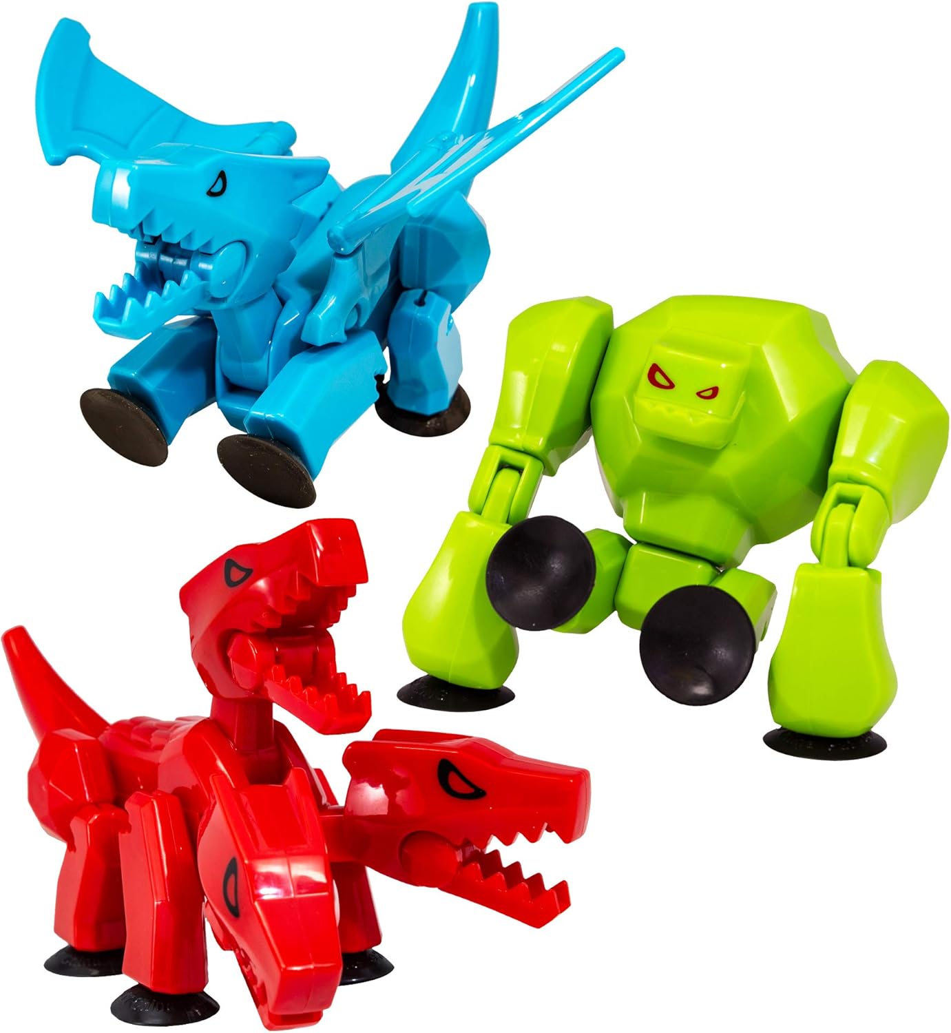 Zing Stikbot Mega Monsters 3 Pack, Complete Set of 3 Stikbot Poseable Monster Action Figures, Cerberus, Gigantus and Scorch