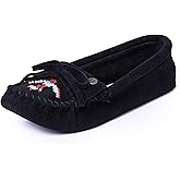 Minnetonka Women's Thunderbird Animikii Soft Leather Sole Beaded Moccasins