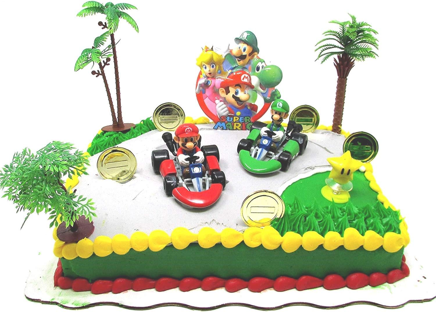 Amazon Com Mario Brothers Mario Kart Racing Themed Birthday Cake