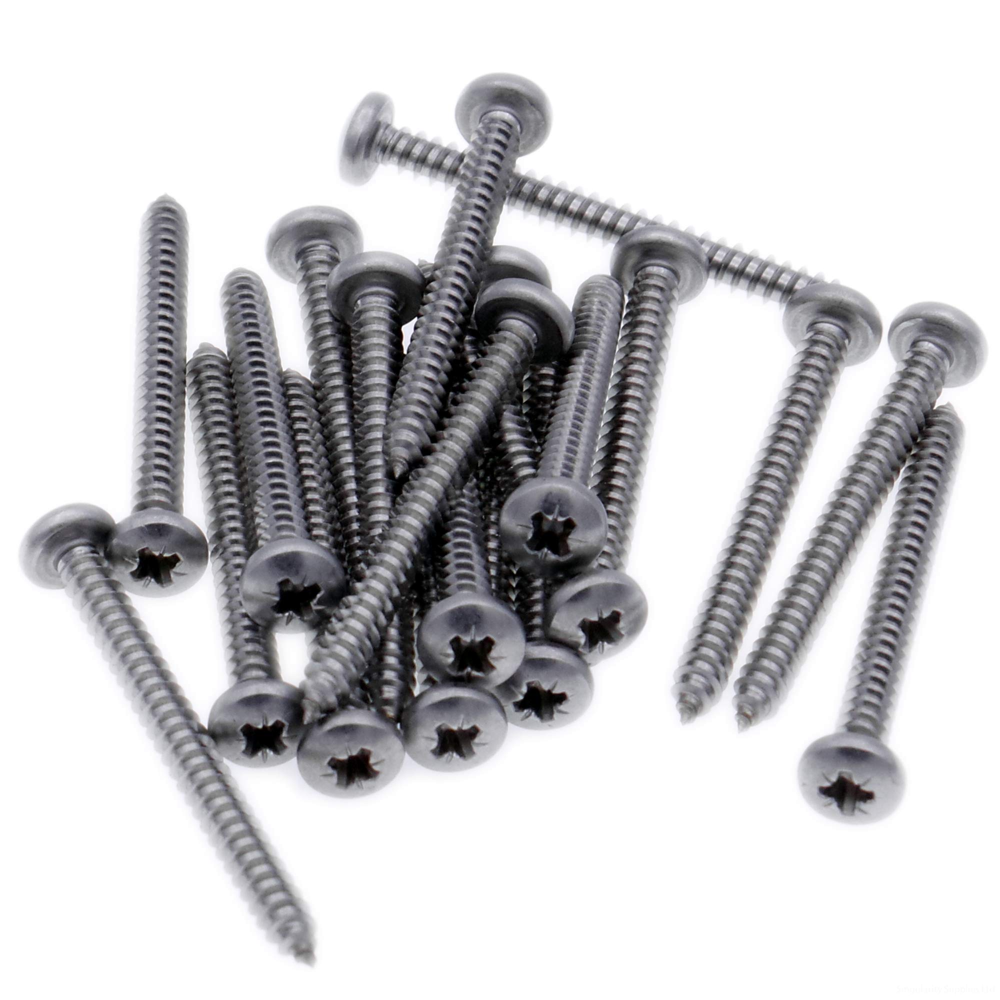 No.7 x 0.25 (3.9mm x 6.5mm) Pozi Pan Self-Tapping Screw - Stainless Steel (A2) (Pack of 20)