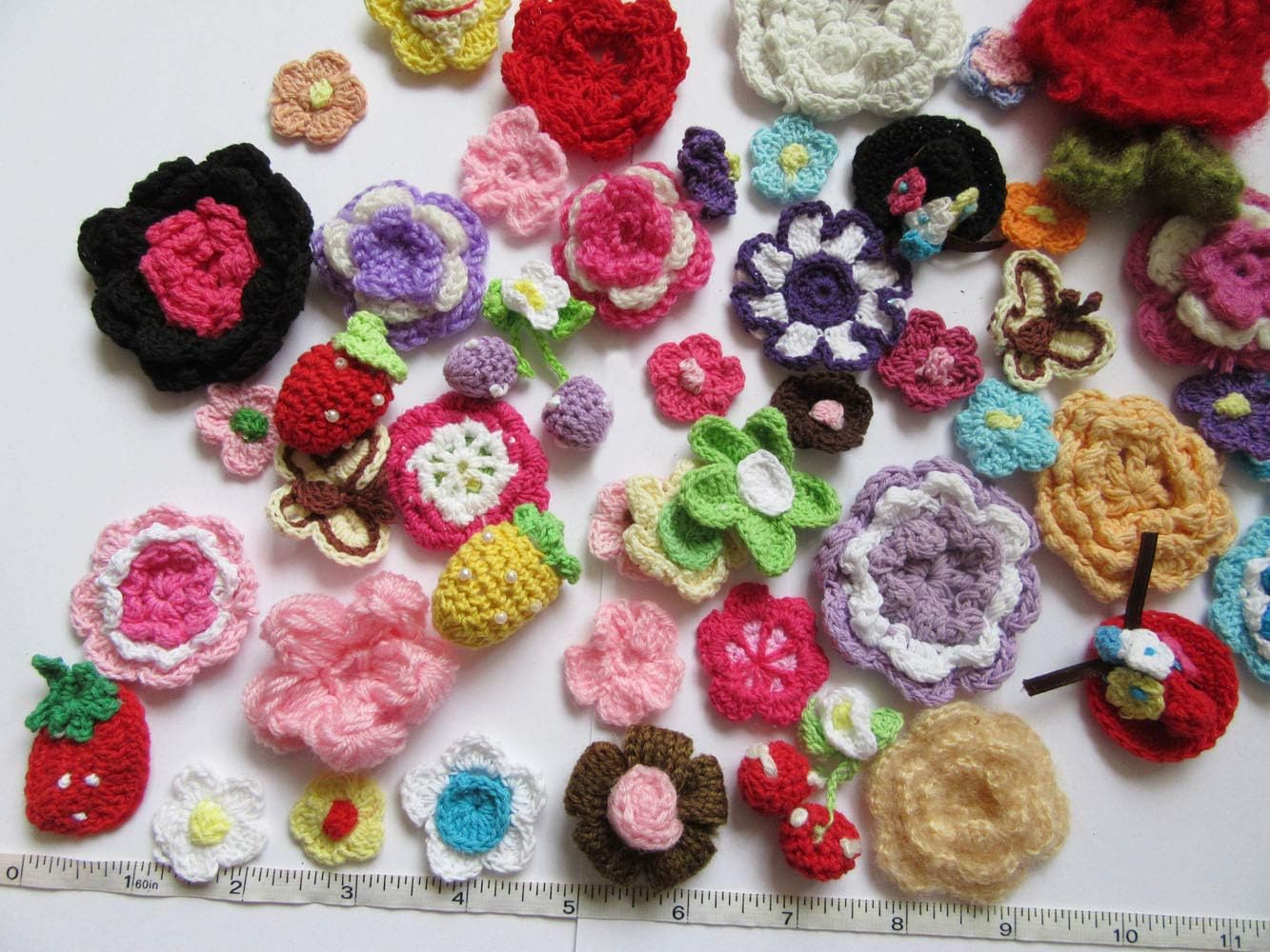 crochet flower for baby hat