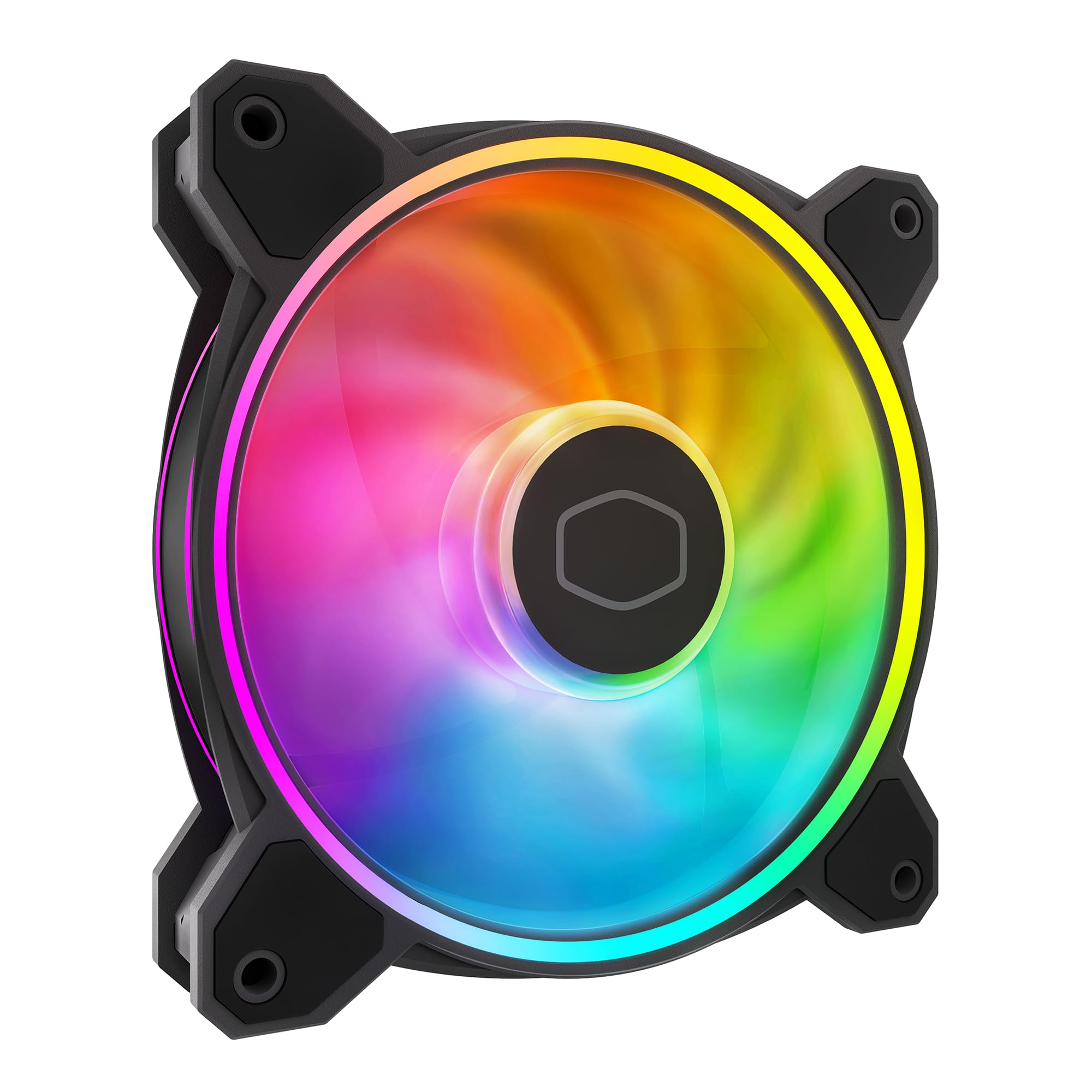 Cooler Master MF120 Halo² Case|Liquid Cooler|Air Cooler Fan, 120mm Fan, Dual-Loop aRGB Rings, Dynamic PWM 2,050 RPM, Air Balance Blades, aRGB Lighting, Hybrid Frame