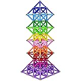 204 Pcs Magnetic Building Sticks Blocks Toys, Magnet Educational Toys Magnetic Blocks Sticks Stacking Toys Set for Kids and A