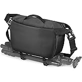 TAAOKA Camera Sling Bag, Waterproof Camera Case with Tripod Holder, DSLR/SLR/Mirrorless Cameras Shoulder Bag, Crossbody Camera Bags for Photography (Black)