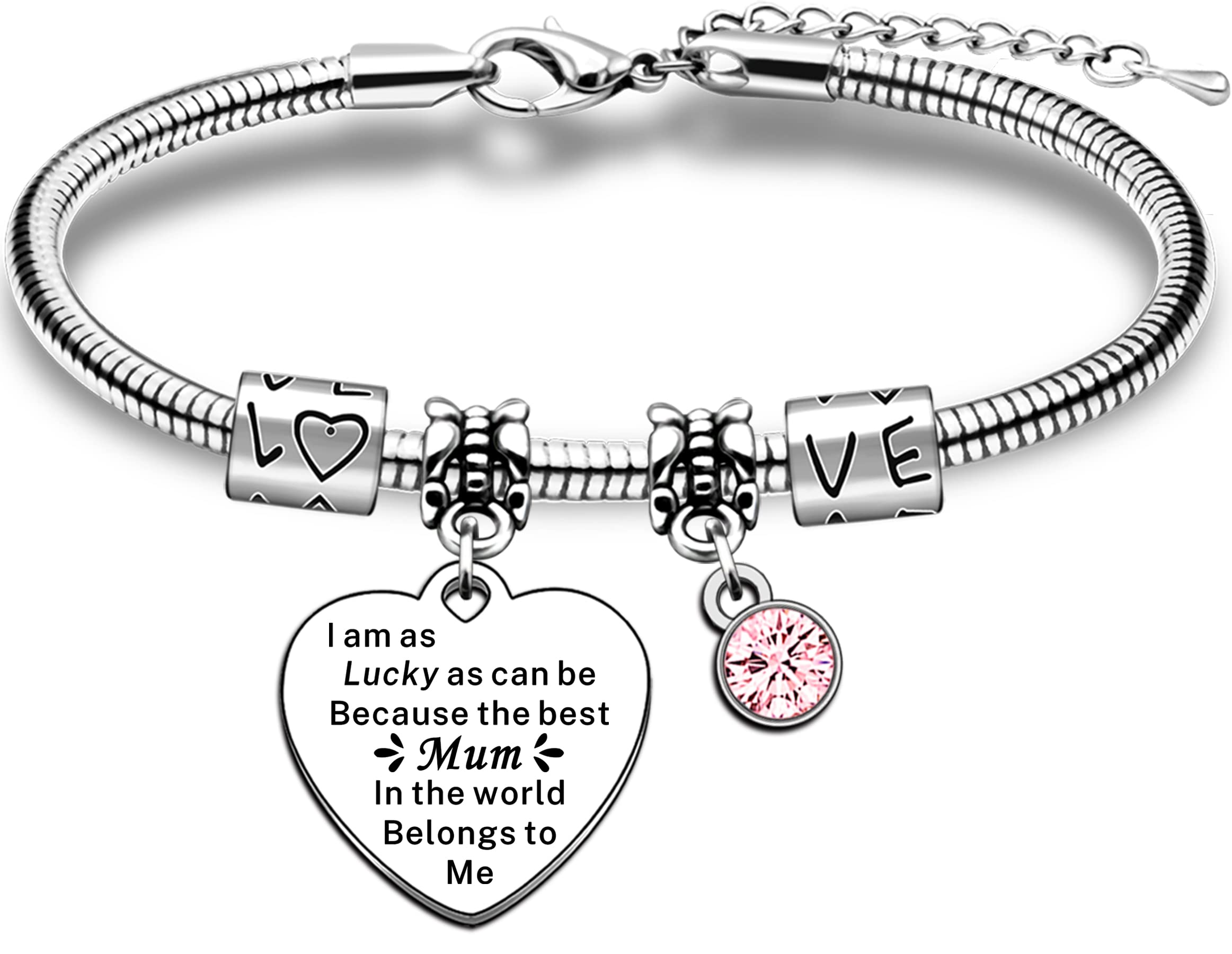 JMIMO Mum Gifts Mum Bracelet from Daughter Son,Mother's Day Birthday Gift for Mom Mummy Mother