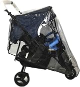 IPENNY Universal Twin Stroller Rain Cover for Double Side by Side Pram view 3