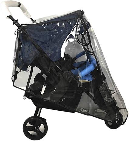 double buggy rain cover universal