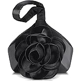 Sunnymove Clutch Purse for Women Evening Bag Flower Satin Handbag Classy Wristlet Purse for Formal Prom Party Wedding Daily