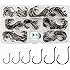 JSHANMEI 150pcs/box Circle Hooks 7384 2X Strong Custom Offset Sport Circle Hooks Black High Carbon Steel Octopus Fishing Hooks-Size:#1-5/0