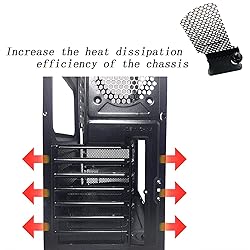 Mutai PCI Slot Cover 5PCS Black PCI Bracket Vented