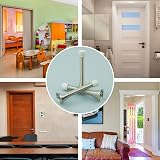 LAMXD 3 Pcs Silver Spring Door Stop Steel Base Wall Protector Rubber Tip view 6