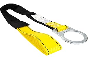 Guardian Fall Protection 10715 4-Foot Loop and D-Ring End Concrete Anchor Strap with Protective Sheathing