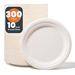 hooray mida 100% Compostable Paper Plates - 10
