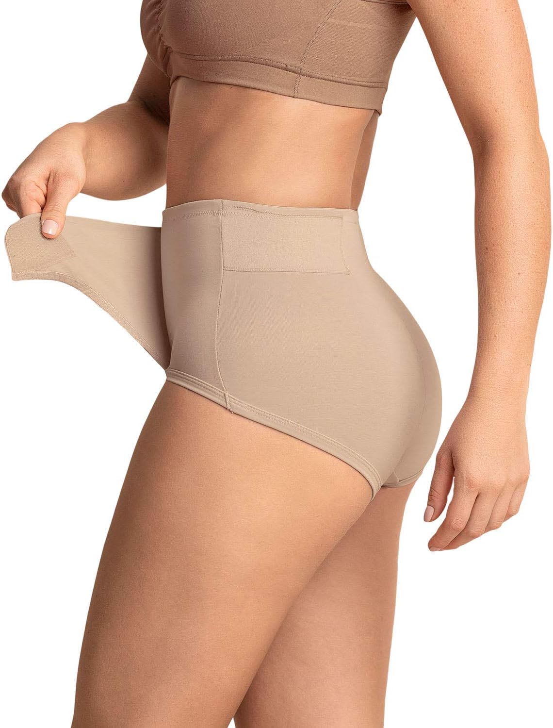 Leonisa C-Section Postpartum Girdle High Waist Panty with Adjustable Belly Wrap