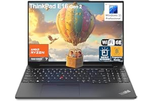 Lenovo ThinkPad E16 G2 Business Laptop Computer, 16" FHD+, AMD 8-Core Ryzen 7 7735HS (Beat i7-1360P), 16GB DDR5 RAM, 1TB PCIe SSD, WiFi 6E, Fingerprint Reader, Backlit Keyboard, Windows 11 Pro