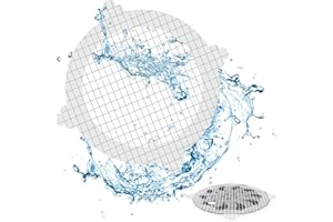 VIVIDLY 50 Pack Disposable Shower Drain Cover Hair Catcher Shower Drain Mesh Stickers, Bathroom, Bathtub, Kitchen, Sink, for Human and pet Hair (50)